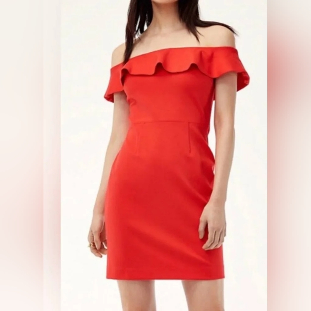 NO.AN sz M bodycon off the shoulder fitted Dress Red 6 Medium Holiday Party